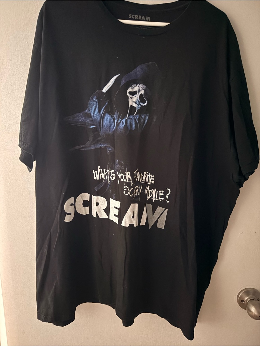 Black Graphic Men’s T-Shirt - Scream Movie